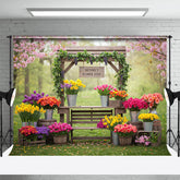 Lofaris Outdoor Flower Shop Sweet Fresh Wedding Backdrop